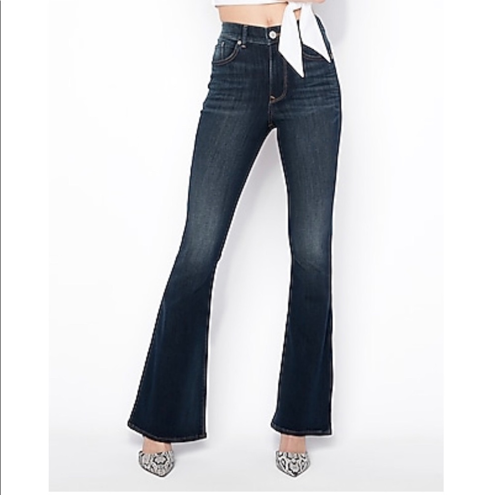 Express Bell Flare High Rise stretch brand new